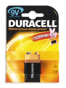 Батарейка Duracell 9 В типа "крона"